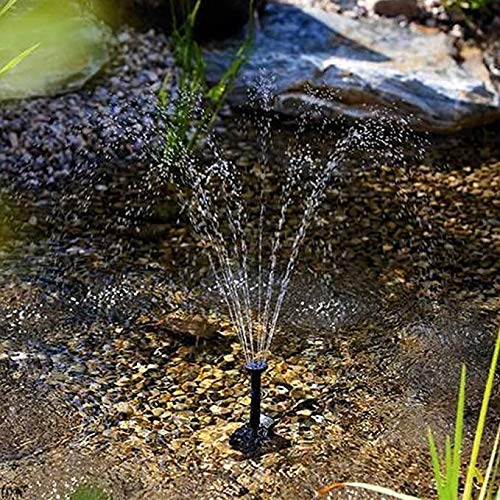 GOCHANGE Bomba de Fuente Solar, 1.2W 180L / H Bomba de Fuente de Agua de Panel Solar, Para Jardín, Piscina,Acuario,Fuente, con 4 Boquillas