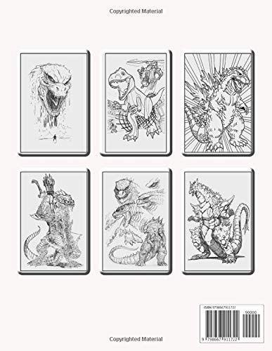 Godzilla Coloring Book: +50 coloring pages for kids and Adults ,+50 Amazing Drawings