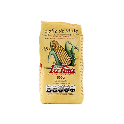 Gofio LA PIÑA Millo (Maíz) Tueste Suave 500 gr.