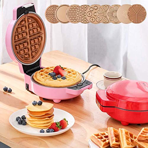 Gofrera Sandwich Panini máquina, multi-funcional de la galleta desayuno máquina con 9 tipos diferentes de antiadherente for hornear bandejas for hacer muffins/Carne asada/helado pasteles, etc Gofr