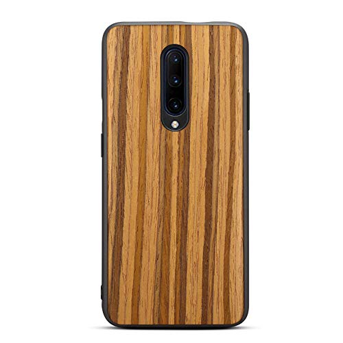 GOGODOG Case Cover Compatible con OnePlus 8 Funda Carcasas y Fundas Cobertura Total Ultra Delgada Mate Anti Resbalón Rasguño Resistente Blanda Fibra de Carbon (Grano de Madera)