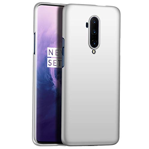 GOGODOG Compatible con Oneplus 7T Pro Funda Cases Cover Cobertura Total Ultra Delgada Anti Resbalón Rasguño Resistente Concha Dura (Plata)