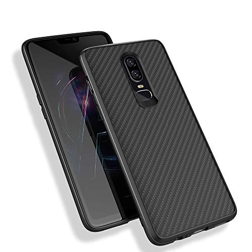 GOGODOG OnePlus 6 Funda Cobertura Total Ultra Delgada Mate Anti Resbalón Rasguño Resistente Concha Blanda anticaída OnePlus6 (Grano de Nylon)