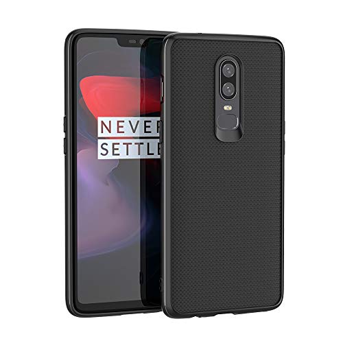 GOGODOG OnePlus 6 Funda Cobertura Total Ultra Delgada Mate Anti Resbalón Rasguño Resistente Concha Blanda anticaída OnePlus6 (Grano de Nylon)