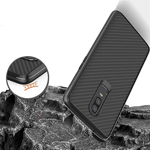 GOGODOG OnePlus 6 Funda Cobertura Total Ultra Delgada Mate Anti Resbalón Rasguño Resistente Concha Blanda anticaída OnePlus6 (Grano de Nylon)