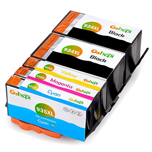 Gohepi Reemplazo para HP 934XL 935XL Cartuchos de tinta Alta Capacidad Compatible con Impresoras HP Officejet Pro 6830 6230 6820 6812 6815 6825 6835 6836 (2 Negro, 1 Cian, 1 Magenta, 1 Amarillo)