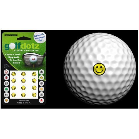 Golfdotz Golf Ball Transfers - Personalize Your Golf Ball - Yellow Be Happy by Golfdotz