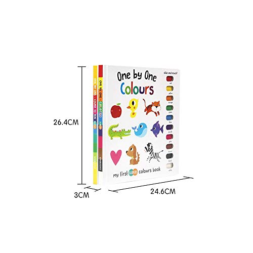 GonFan Los Libros para niños Color de la Ilustración Cognición Inglés Libro de imágenes Digitales Mi Deslizante Libro Completo 2 Volúmenes 0-3 Años de Edad de los niños