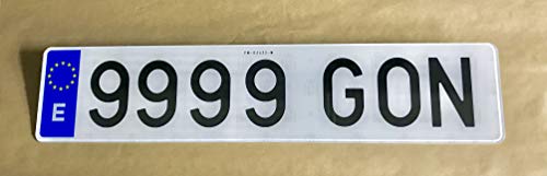 Gonplac Matrícula Acrílica Coche Homologada Alto Impacto 52 x 11 CM