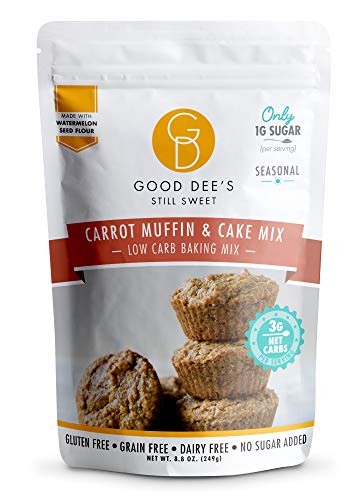 Good Dee's Cookie Mix Muffin de zanahoria y mezcla para pastel: baja en carbohidratos, sin gluten y sin lácteos