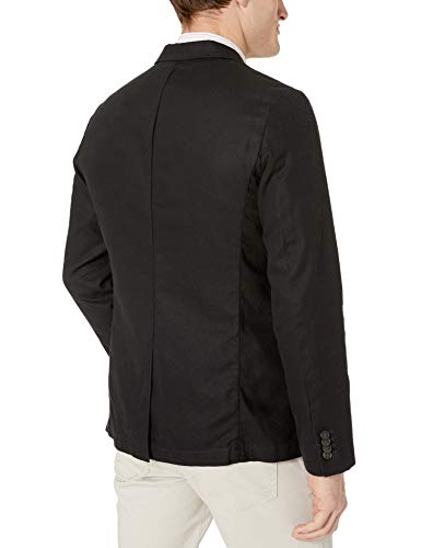 Goodthreads - Americana de lino de corte ajustado para hombre, Negro, US L (EU L)