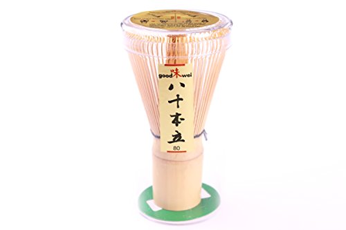 Goodwei Kit Utensilios para té Matcha: Batidor de bambú Chasen 80 Varillas con Cuchara Chashaku