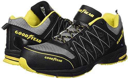 Goodyear GYSHU1502, Zapatillas de Seguridad para Hombre, Negro (Black/Yellow), 42 EU