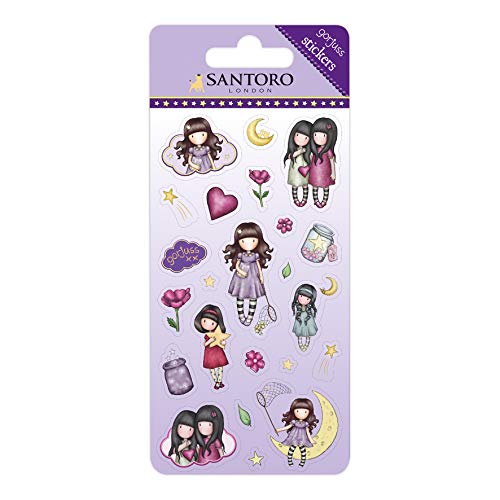 Gorjuss Sparkle & Bloom Display Pegatinas con Glitter 680GJD05 - Catch A Falling Star & Love Grows