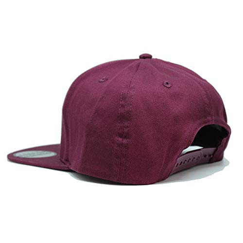 Gorra Full Patch Snapback - Surf Monkey - Gorra de béisbol para Hombre - Talla única - Cierre ajustable Snapback - Visera Plana - 100% algodón - Diseño 5 paneles - Envío Gratis 24/48h (Granate)