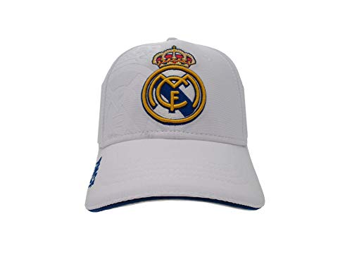 Gorra Real Madrid junior blanco primer equipo escudo Colores Originales - Producto bajo licencia