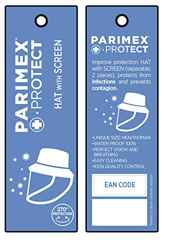 Gorro lluvia. Incluye pantalla PVC transparente, antivaho, protección facial. Gorro compatible con mascarilla. Gorro impermeable, waterproof.