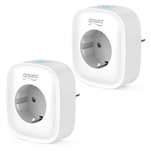 Gosund Enchufe Inteligente Wifi, Monitor de Energía, Control Remoto Desde Télefono iOS/Android, Compatible con Alexa/Google Home, Temporizador, Smart Plug de 16A 3680W, 2 Pack