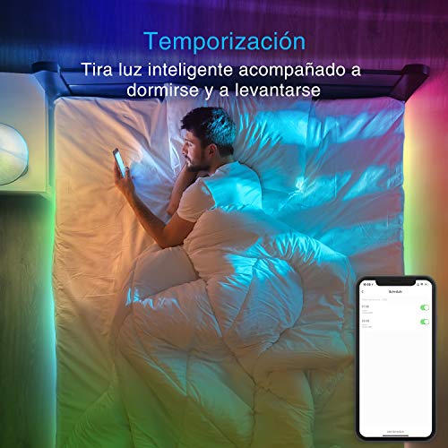 Gosund Tiras Led RGB Inteligente para TV/Gaming, Sincronizar con Música, Compatir con Alexa/Assisant, Control de Voz/Remoto, Multicolo y Brillo Ajustable, IP65-Impermeable, con Autoadhesiva, 2.8Mts