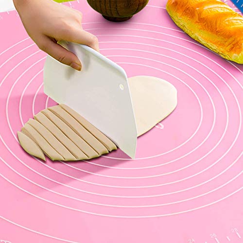 gotyou Tapete de Silicona para Hornear Baking Mat,para Pastelería Antiadherente,con Medidas para Rolling de Masa,para Panadería, Masa,Galletas, Pasta de Azúcar, Masa de Pastel, Pizza