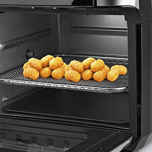 GOURMETmaxx freidora de aire caliente XXL de 12 litros | freidora para freír sin grasa, mini horno con aire circulante de 80-200°C | pantalla táctil y accesorios [acero inoxidable]