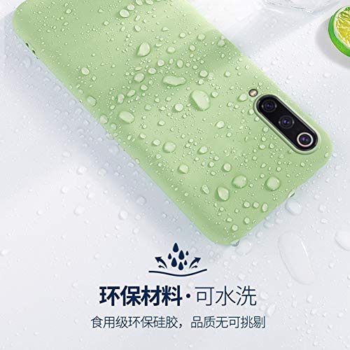 GoYi Compatible con el caso de Xiaomi Mi A3, silicona líquida del gel de goma de protección cubierta suave del paño de microfibra Forro Cushionred