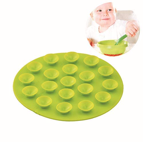 GPWDSN (Paquete de 3) Vajilla Creativa para niños Sucker Baby Kids Estera mágica de succión Ventosas portátiles de Doble Cara Plato Antideslizante Tazón Cubiertos Mantel Individual