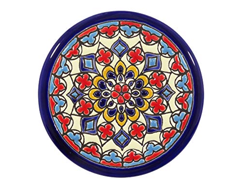 Grabado y Cerámica Española Platos Decorativos para Pared, Pintados a Mano con la técnica de la Cuerda Seca 9. Cerámica Andaluza 9 CM.50902