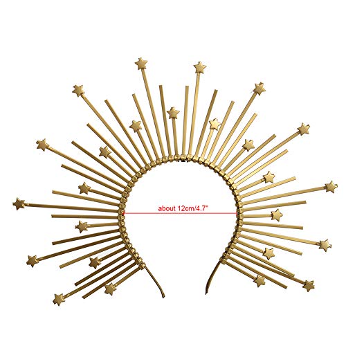 GRACEART Diadema Halo Crown Sunburst Mujeres Partido Accesorio para el pelo Banda Tiara (B)