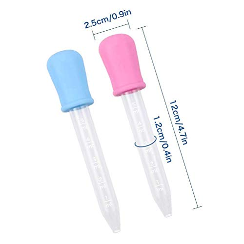 Graduadas de Líquido,8 Pack 5 ML Goteros Líquidos de Silicona y Plástico Pipetas Cuentagotas con Bombilla Punta para Moldes de Caramelo Chocolate Gummy Multicolor