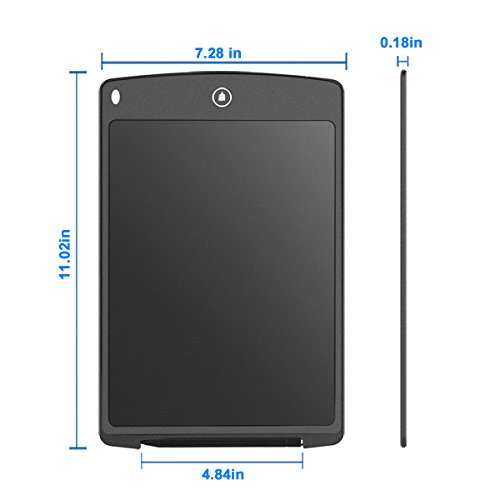 Grandbeing Tablet de Escritura LCD 12 Inch, Tablero de Mensaje & Dibujo Digital de Cristal Líquido LCD de Papel 12 Pulgadas, Memo Pad Electrónico con Lápiz Táctil de Notas para Niños, Clase, Oficina