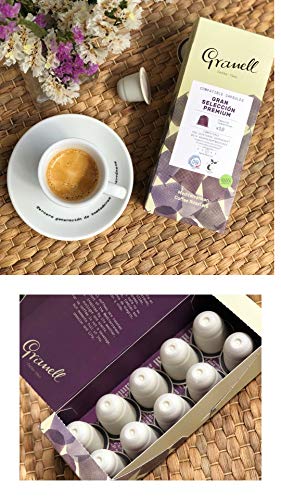 Granell Cafes-1940 Granell - Daily Blends - Espresso Gran Selección | Capsulas Compatibles Nespresso 100% Café Arabica - 10 Cápsulas De Café Compostables 50 g