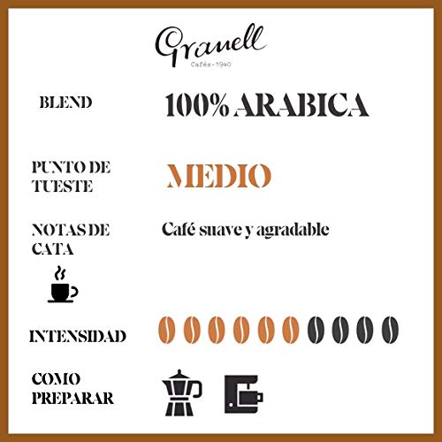 Granell - Orígenes - Guatemala | Cafe Molido 100% Café Arabica - Café Suave y Agradable - 200 Gramos