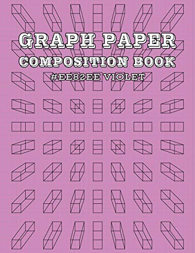 Graph Paper and Lined Paper Notebook For Math and Science Composition Notebooks For Students Teachers - 8.5" x 11" Quad Ruled 5 Squares Per Inch - HTML Color Name - Violet