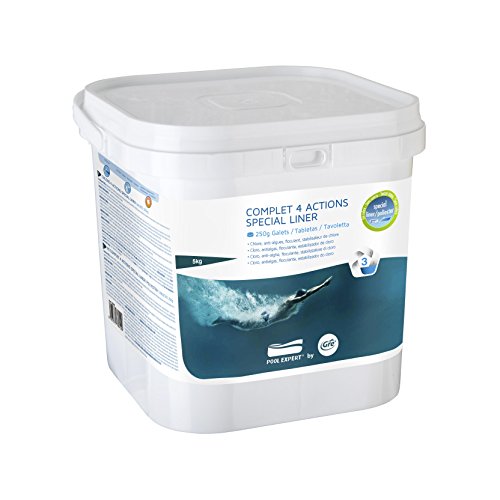 Gre 76012 - Cloro multifunción para el tratamiento de las piscina, 4 acciones, especial liners, 5 kg