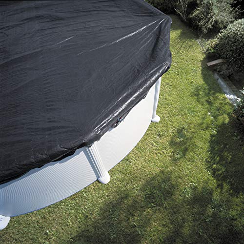 Gre CIPROV611 - Cobertor de Invierno para Piscina Ovalada o en Forma de Ocho de 610 x 375 cm, Color Negro