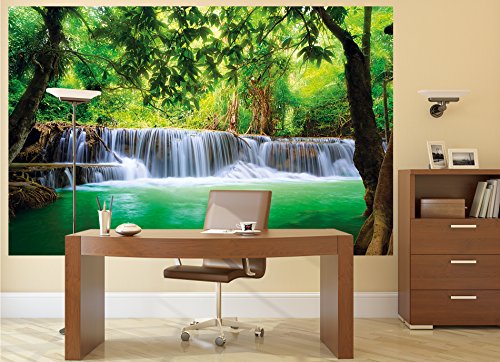 GREAT ART Mural De Pared – Cascada Feng Shui – Naturaleza Selva Paisaje Paraíso Vacaciones Tailandia Asia Wellness SPA Relajarse Foto Papel Tapiz Y Decoración (210 X 140 Cm)