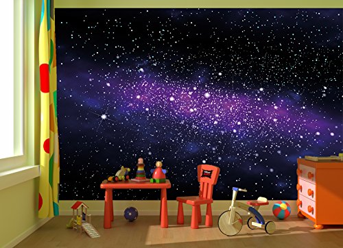 GREAT ART Mural De Pared Cuarto De Los Niños – Gran Galaxia Estrellas – Vía Láctea Espacio Universo Cosmos Space Foto Papel Pintado Y Tapiz Y Decoración (336 x 238 cm)