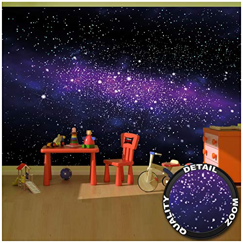 GREAT ART Mural De Pared Cuarto De Los Niños – Gran Galaxia Estrellas – Vía Láctea Espacio Universo Cosmos Space Foto Papel Pintado Y Tapiz Y Decoración (336 x 238 cm)