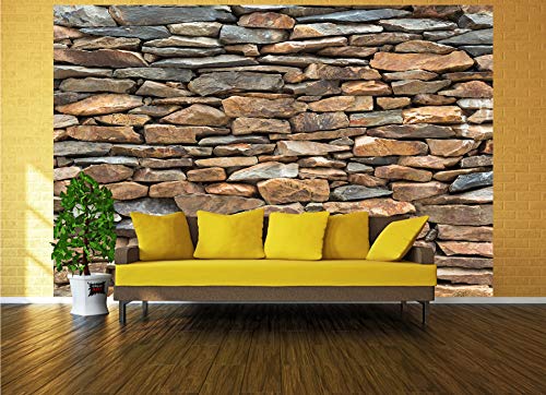 GREAT ART Mural De Pared  – Pared De Piedra Pizarra – Decoración De Pared Diseño Industrial Revestimiento De Pared Pared Abierta  Foto Papel Pintado Y Tapiz Y Decoración (336 x 238 cm)