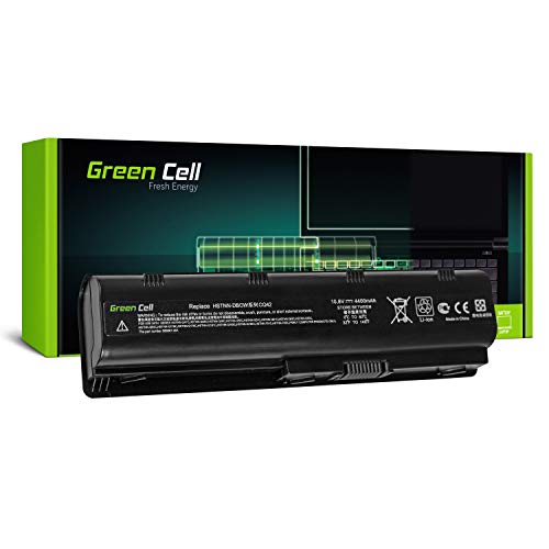 Green Cell® Standard Serie MU06 MU09 593553-001 593554-001 593562-001 HSTNN-LB0W HSTNN-UB0W Batería para HP Ordenador (6 Celdas 4400mAh 10.8V Negro)