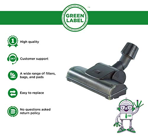 Green Label Cepillo Maxi Turbo Universal para Alfombras (32-35 mm). Compatible con Aspiradoras Hoover, Dirt Devil, Bissell, Samsung, Electrolux, Kenmore, Panasonic, etc.