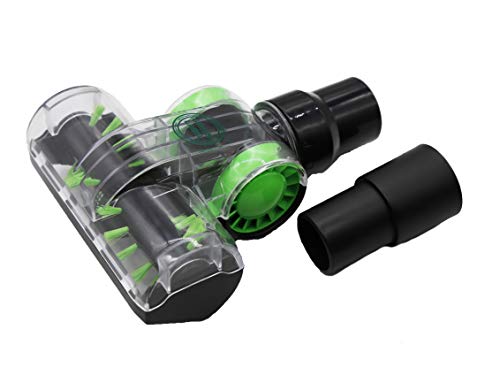 Green Label Cepillo Mini Turbo Universal (32-35 mm) para Retirar Pelo de Mascota de Tapicería. Compatible con Hoover, Dirt Devil, Samsung, Electrolux, Panasonic, Kirby, etc.