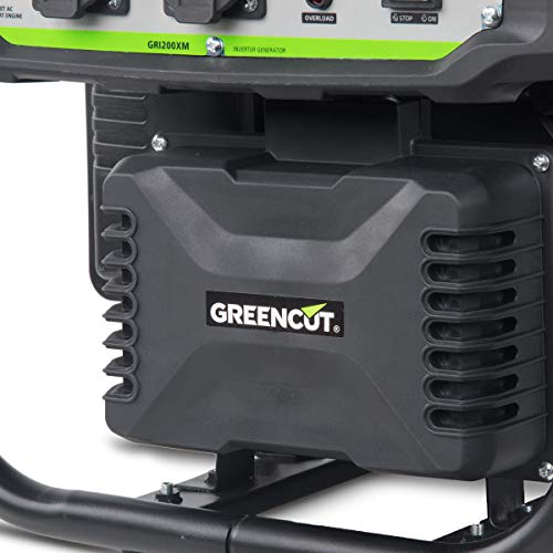GREENCUT GRI200XM - Generador eléctrico de gasolina inverter motor 4 tiempos 119cc con salida 2kw