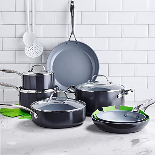 GreenPan Cookware Pots and Pans Set, 11-Piece gris