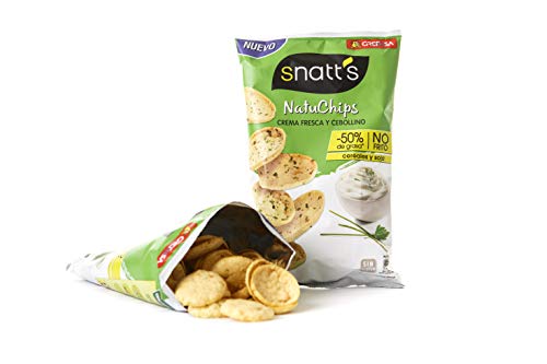 Grefusa - Snatt's | NatuChips Crema Fresca y Cebollino - 85 gr