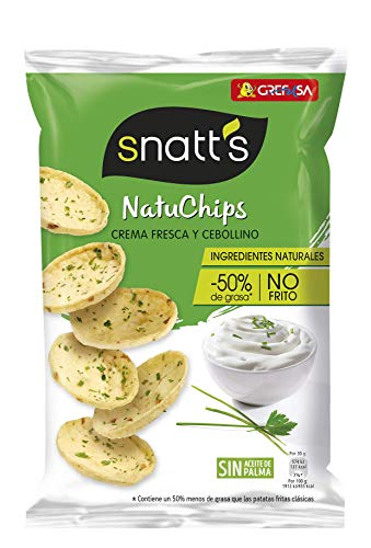 Grefusa - Snatt's | NatuChips Crema Fresca y Cebollino - 85 gr