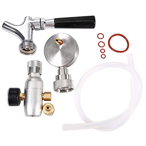 Grifo de barril de cerveza de acero inoxidable Inyector de CO2 para Cerveza para 2L / 3.6L / 4L Mini Keg Beer Growler