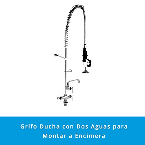 Grifo Ducha en Dos Aguas para Montar a Encimera Con Grifo Intermedio