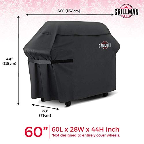 Grillman Funda para Barbacoa Impermeable Funda de Protector para Barbacoa Barbacoa Cubierta Impermeable (152 cm / 60 in)